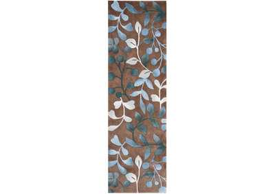Image for Nourison Contour CON02 Brown 8' Runner Hallway Rug
