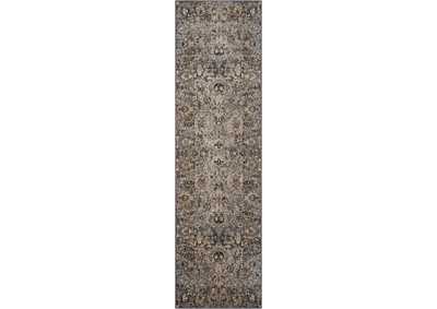 Image for kathy ireland Home Malta MAI03 Grey 8' Runner Hallway Rug