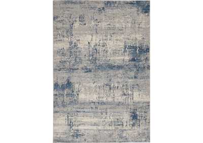 Image for Nourison Rustic Textures RUS10 Blue and Grey 4'x6' Abstract Area Rug