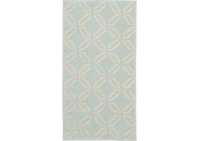 Image for Nourison Jubilant 2' x 4' Small Aqua Trellis Area Rug