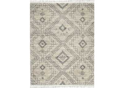 Image for Nourison Oslo Shag OSL02 9'x12' Oversized Ivory and Grey Scandinavian Shag Rug