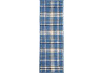 Image for Nourison Grafix GRF03 Blue 8' Runner Hallway Rug
