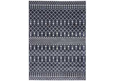 Image for Nourison Palermo 4' x 6' Navy and Grey Distressed Bohemian Area Rug