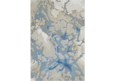 Image for Nourison Symmetry SMM07 Beige and Blue 5'x8' Area Rug
