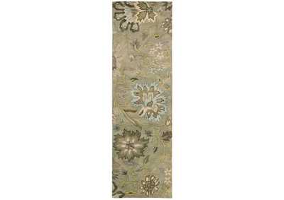 Image for Nourison Jaipur JA41 Grey 8' Runner Hallway Rug