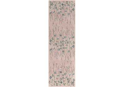 Image for Nourison Tranquil TRA04 Pink 7' Runner Hallway Rug