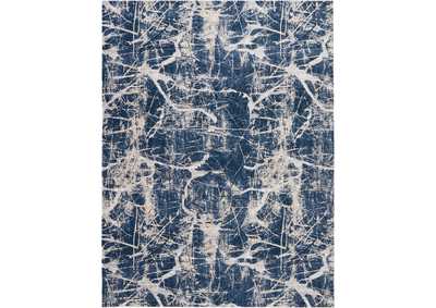 Image for kathy ireland Home Heritage KI356 Beige and Blue 8'x11' Oversized Rug