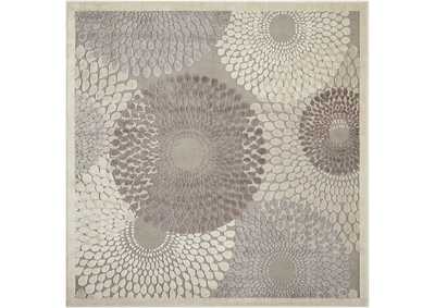 Image for Nourison Graphic Illusions GIL04 Grey 7' Square Rug