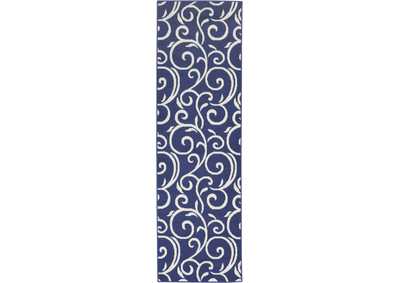 Image for Nourison Grafix GRF19 Dark Blue 8' Runner Hallway Rug