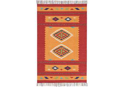 Image for Nourison Baja BAJ02 Yellow and Red 5'x7' Southwestern Area Rug
