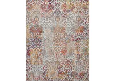 Image for Nourison Ankara Global ANR06 White and Orange 8'x10' Large Low-pile Rug