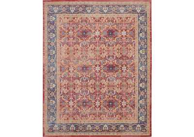 Image for Nourison Ankara Global ANR02 Red and Blue Multicolor 8'x10' Large Low-pile Rug