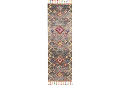 Image for Nourison Nomad NMD05 Grey Multicolor 6' Runner Hallway Rug