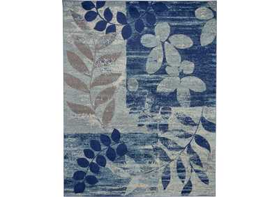 Image for Nourison Tranquil TRA01 Navy Blue 9'x12' Oversized Rug
