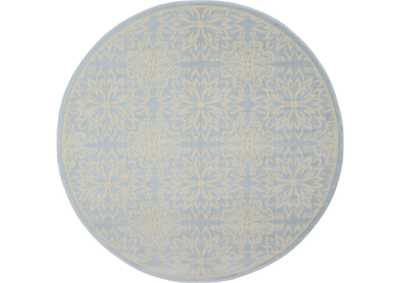 Image for Nourison Jubilant JUB06 Light Blue 5' Round Beach Area Rug