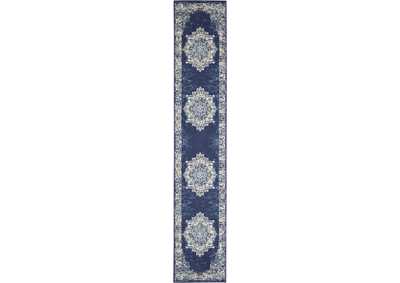 Image for Nourison Grafix GRF14 Blue 8' Runner Hallway Rug