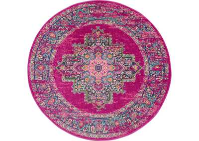 Image for Nourison Passion PSN03 Pink 5' Round Boho Area Rug