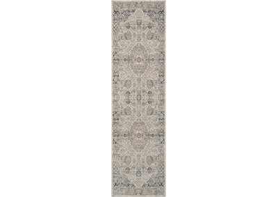Image for kathy ireland Home Malta MAI01 Blue and Ivory 8' Runner Hallway Rug