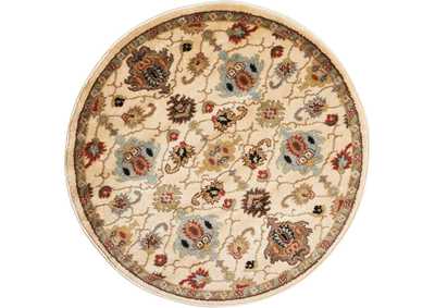 Image for Nourison Delano DEL02 White Multicolor 3' Round Area Rug