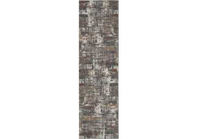 Image for Nourison Tangra 8' Runner Grey Multi Area Rug