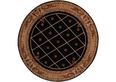 Image for Nourison Ashton House AS03 Black 6' Round Area Rug