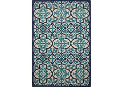 Image for Nourison Aloha ALH14 Dark Blue and Ivory 8'x11' Oversized Indoor-outdoor Rug