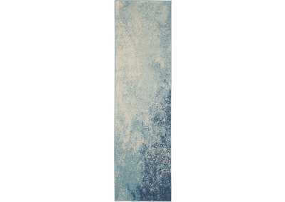 Image for Nourison Passion 8' Runner Navy Light Blue Area Rug