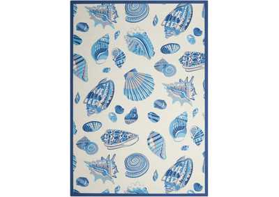 Image for Waverly Sun N Shade SND48 White and Blue 8'x11' Rug