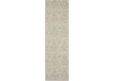Image for kathy ireland Home Sahara KI390 Silver and Ivory 8' Runner Hallway Rug