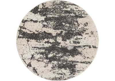 Image for Nourison Maxell MAE07 Grey and White 4' Round Area Rug