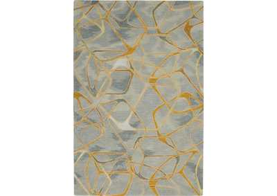Image for Nourison Symmetry SMM05 Gold and Grey 4'x6' Area Rug