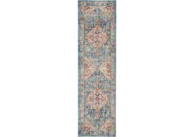 Image for Nourison Passion 8' Runner Ivory Light Blue Area Rug