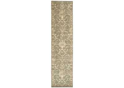 Image for Nourison Silk Elements SKE03 Green 10' Runner Hallway Rug