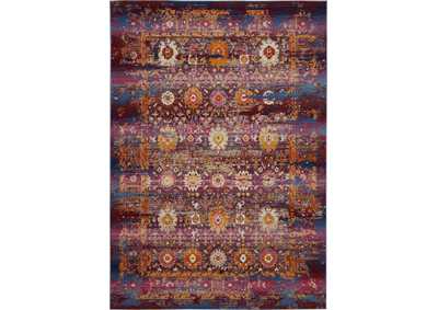 Image for Nourison Vintage Kashan VKA03 Burgundy Multicolor 5'x8' Boho Area Rug