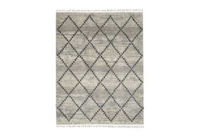 Image for Nourison Oslo Shag OSL01 9'x12' Oversized Silver Grey Scandinavian Shag Rug