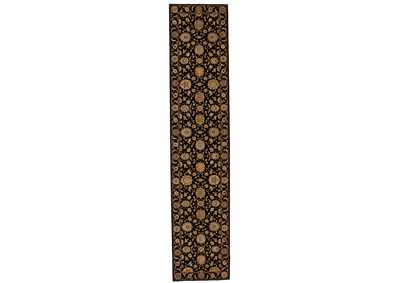 Image for Nourison Living Treasures LI05 Black 12' Runner Hallway Rug