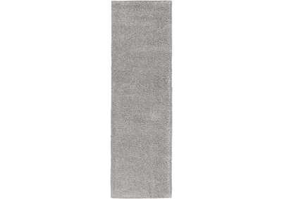 Image for Nourison Malibu Shag MSG01 Grey 10' Runner Hallway Rug