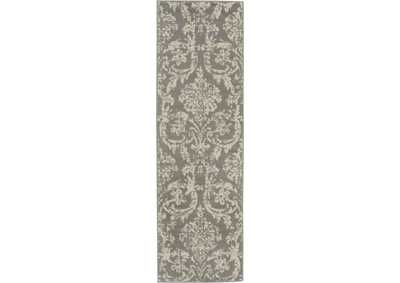 Image for Nourison Jubilant JUB09 Grey 7' Runner Low-pile Hallway Rug