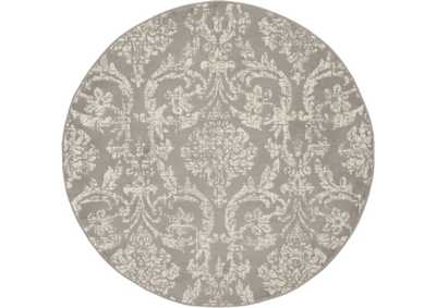 Image for Nourison Jubilant JUB09 Grey 5' Round Farmhouse Area Rug
