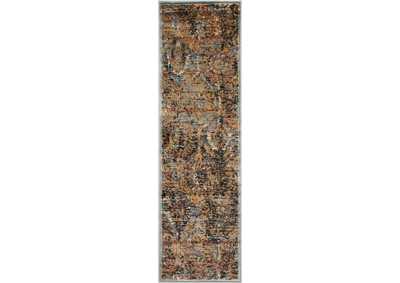 Image for Nourison Delano DEL06 Blue 8' Runner Hallway Rug