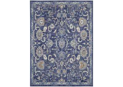 Image for Nourison Grafix GRF24 Navy Blue 5'x7' Persian Area Rug