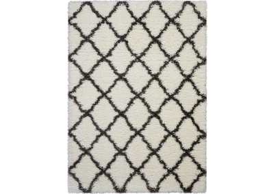 Image for Nourison Luxe Shag LXS02 White 4'x6' Moroccan Area Rug
