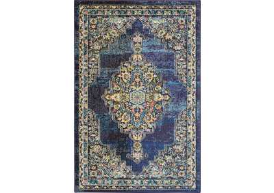 Image for Nourison Passionate PST01 Dark Blue Multicolor 4'x6' Kashan Area Rug