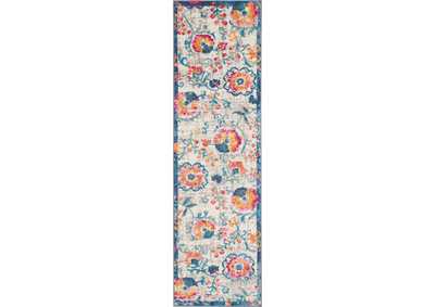 Image for Nourison Passion PSN19 White Multicolor 8' Runner Hallway Rug