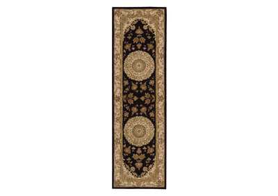 Image for Nourison 2000 2233 Black 8' Runner Area Rug