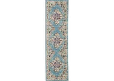 Image for Nourison Passion 8' Runner Ivory Light Blue Area Rug