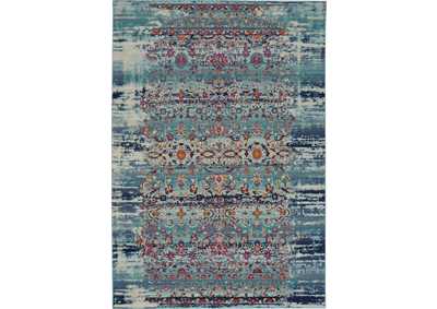 Image for Nourison Vintage Kashan VKA02 Blue Multicolor 5'x8' Boho Area Rug