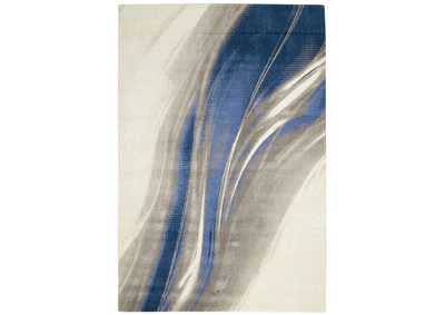 Image for Nourison Twilight TWI28 Ivory and Blue 6'x8' Beach Area Rug