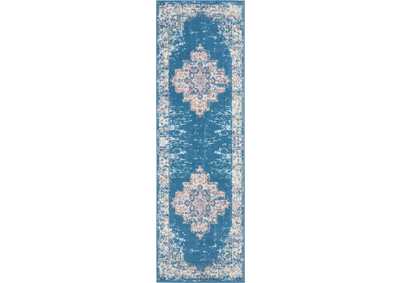 Image for Nourison Grafix GRF14 Blue 8' Runner Hallway Rug