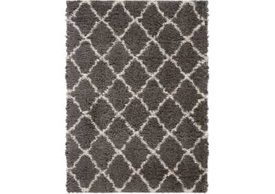 Image for Nourison Luxe Shag LXS02 Dark Grey 5'x7' Moroccan Area Rug
